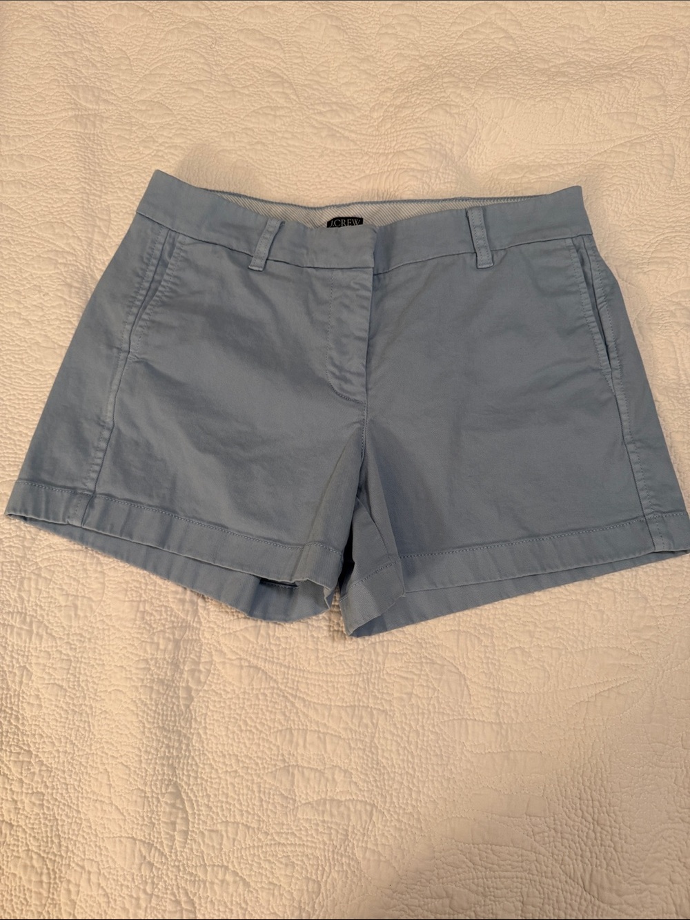 J. Crew Pale Light Blue Chino Shorts - Women's